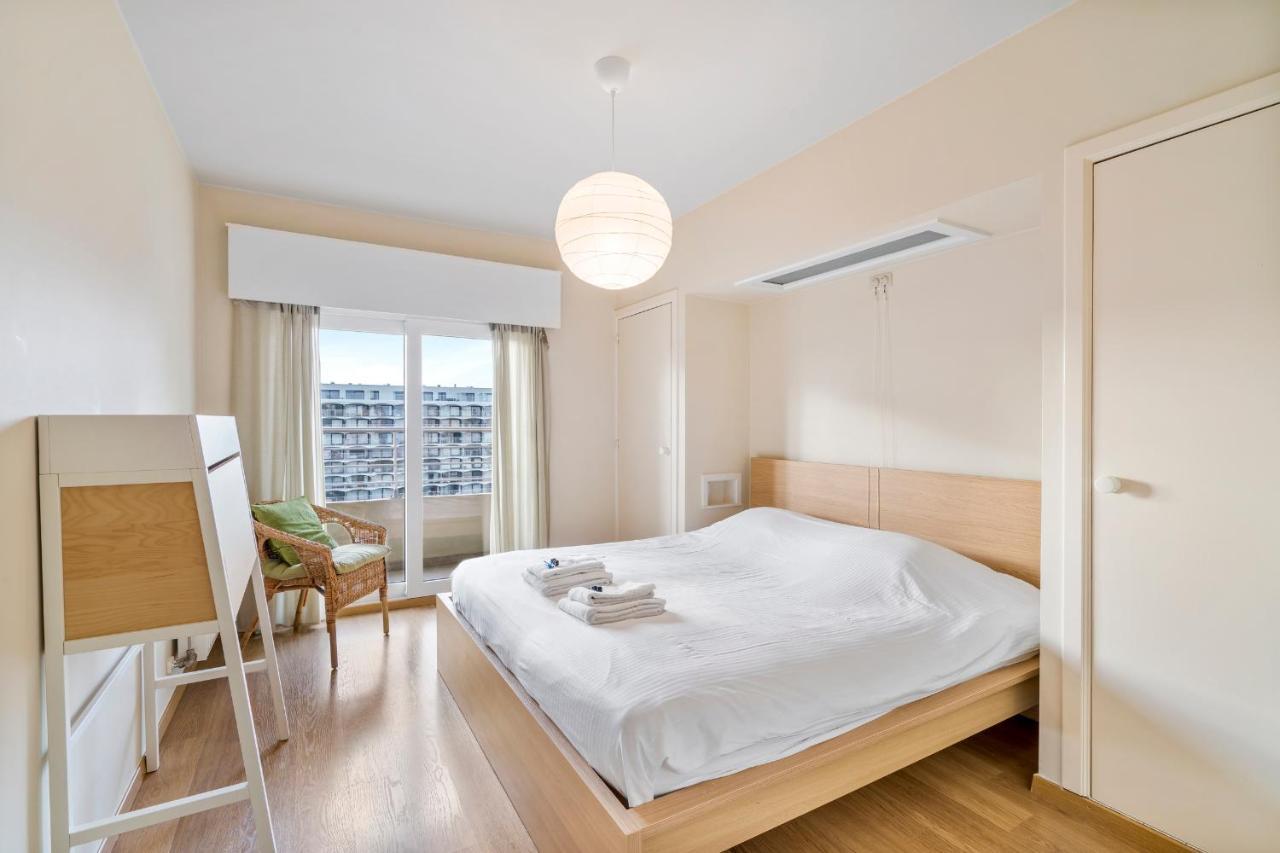 Zonnig Familie App Op Zeedijk Met Zeezicht Voor 6P Appartement Oostende Buitenkant foto