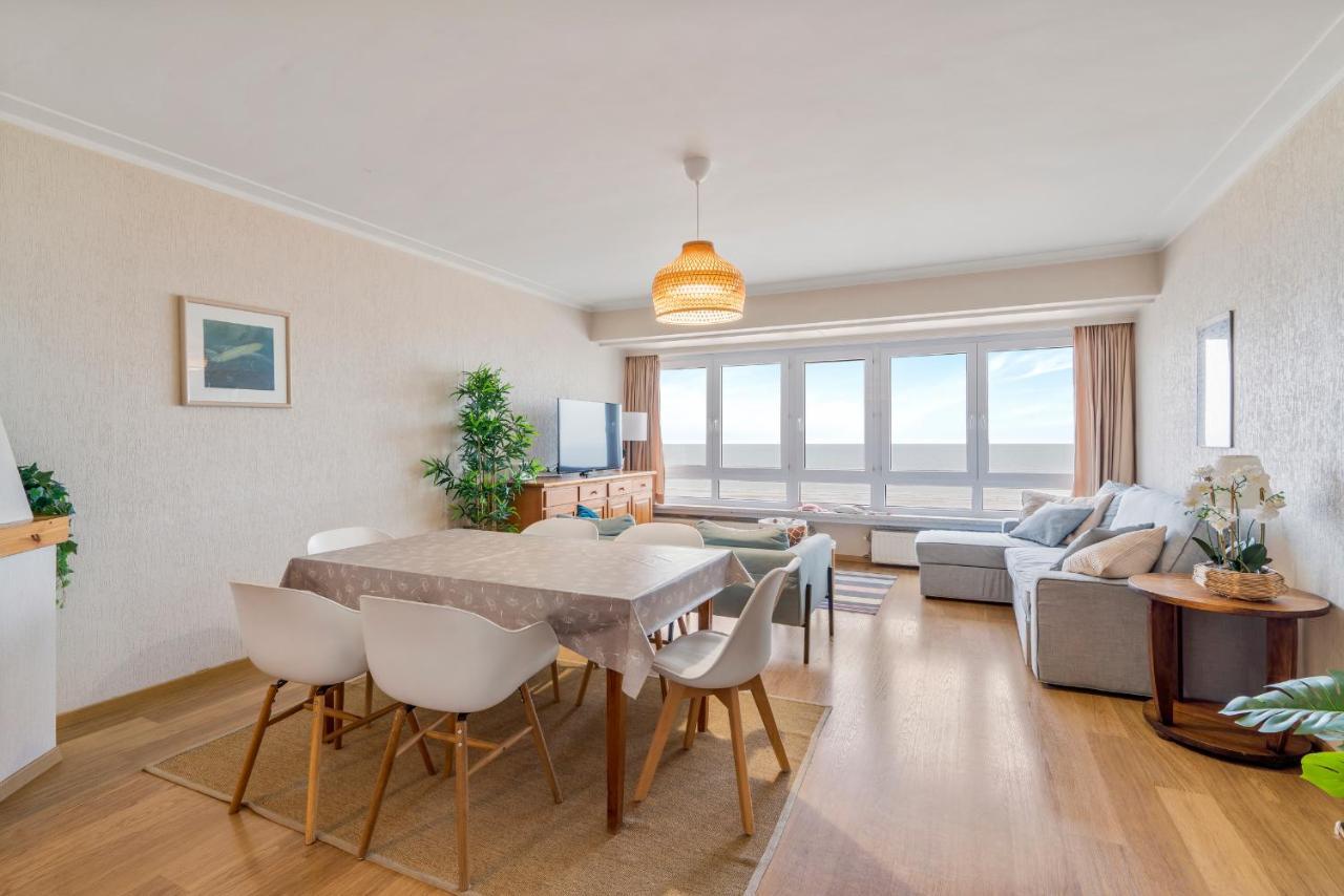 Zonnig Familie App Op Zeedijk Met Zeezicht Voor 6P Appartement Oostende Buitenkant foto